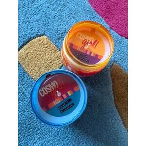 Cosmo Girl Candle Set Swirl Glass Bombshell Blueberry & Precious Pineapple